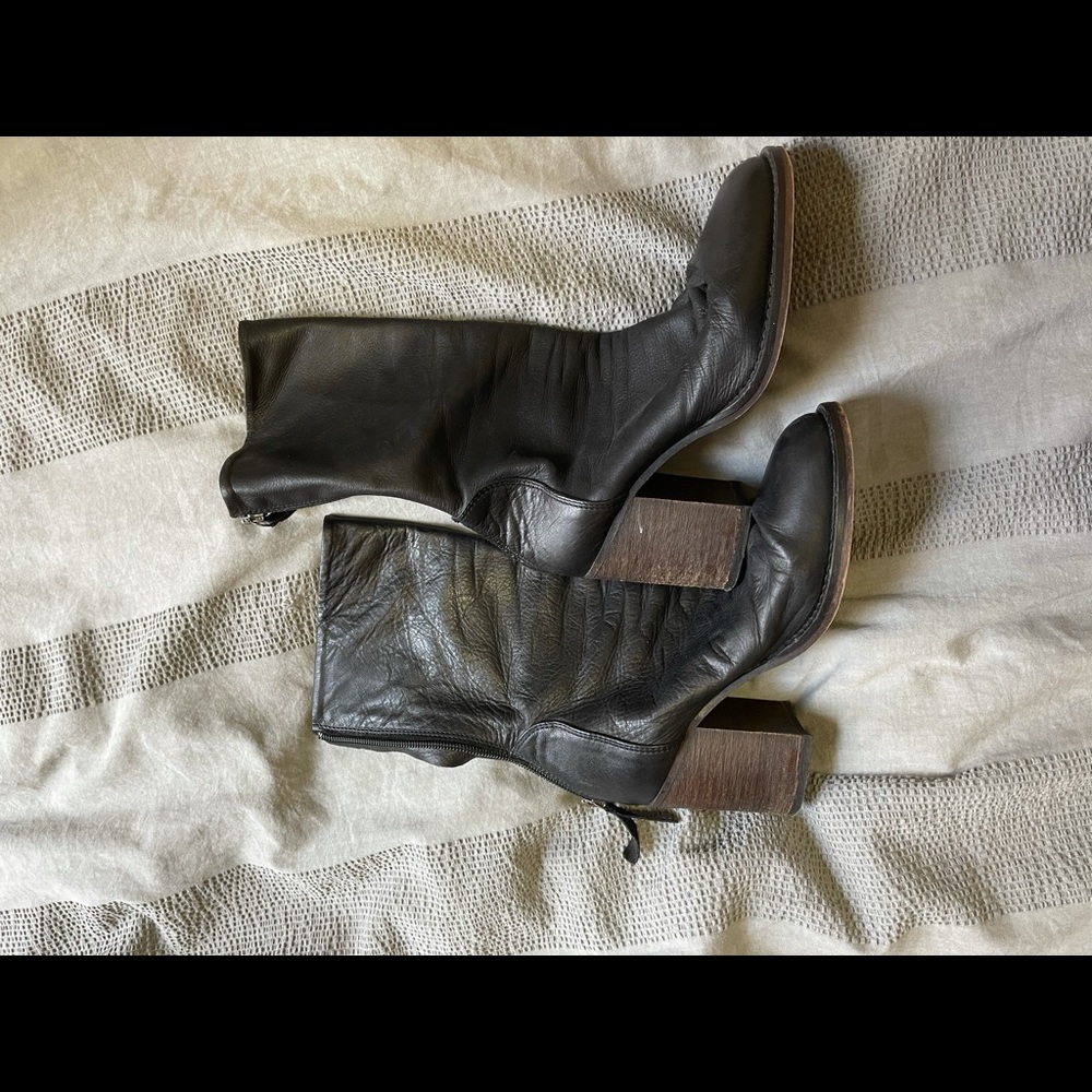 Elle block heel boots